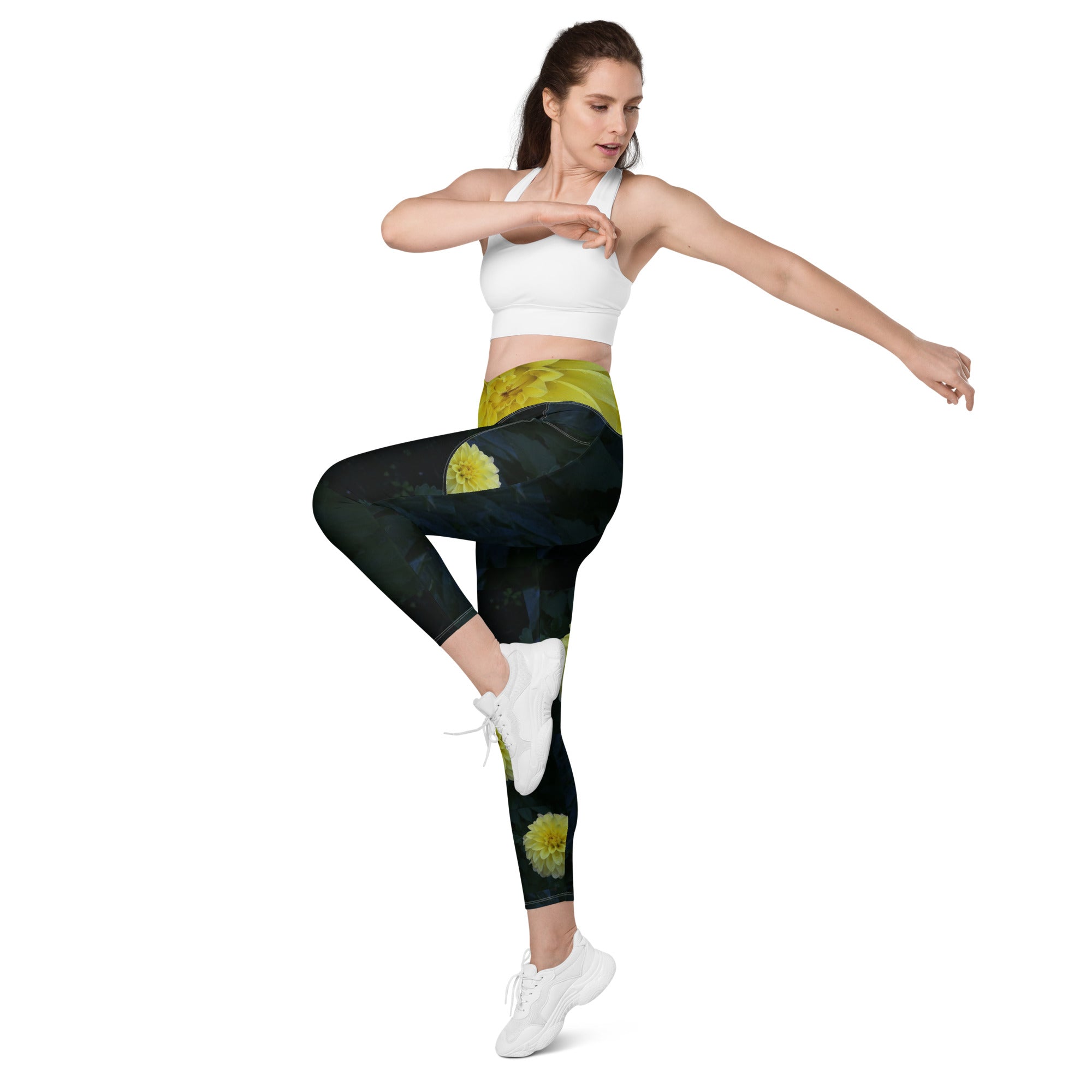 Emerald Green Activewear Leggings with Pockets. Workout leggings. Yoga or Dance Leggings. WickedYo.